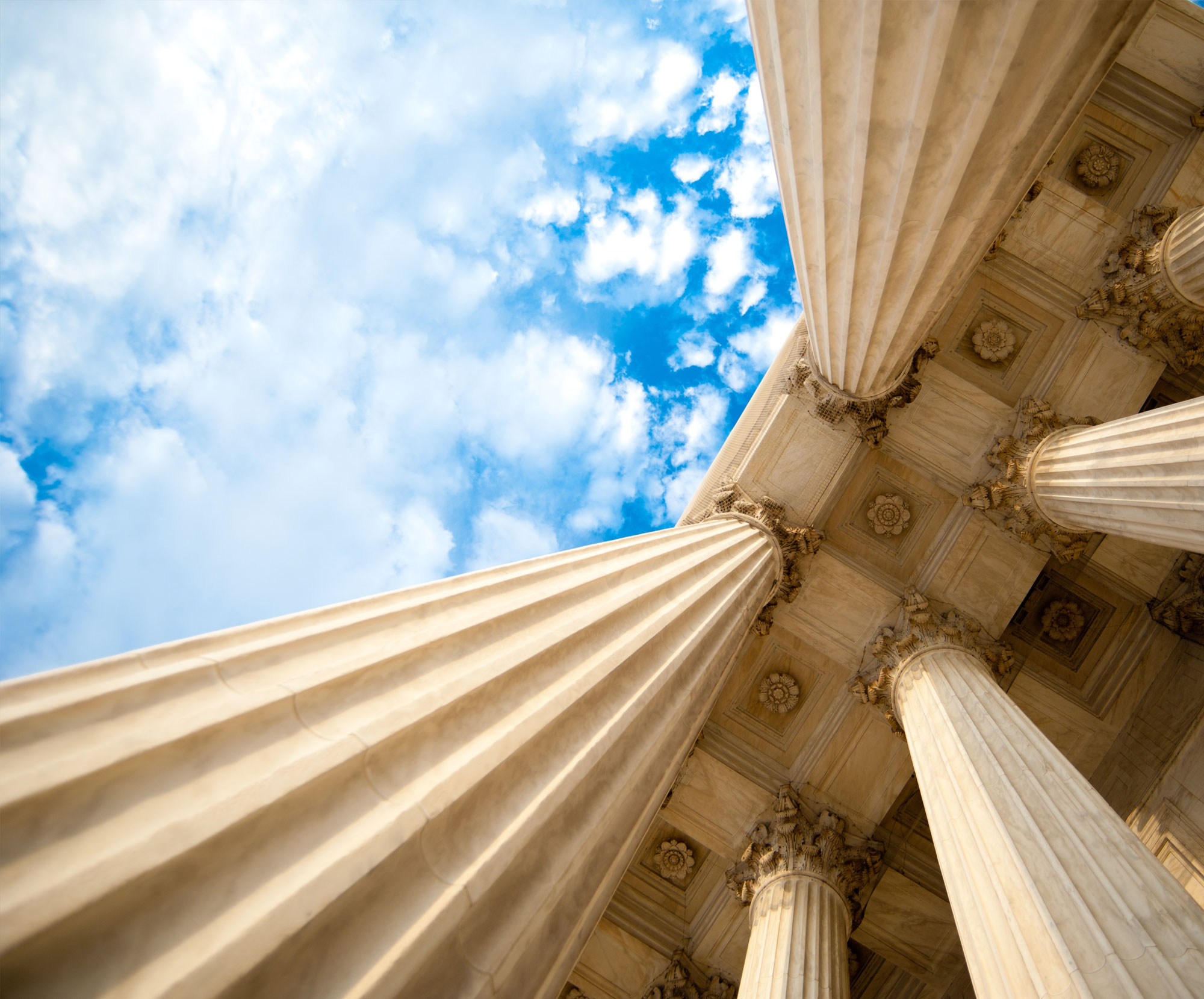 Image of courthouse pillars.
